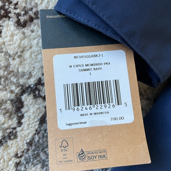 Northface Womens Expedition MucMurdo Parka Size Large Summit Navy NWT - Picture 10 of 16